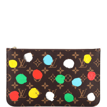 Louis Vuitton Neverfull Pochette Yayoi Kusama Painted Dots Monogram Canvas Large