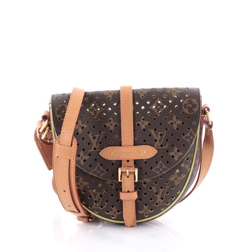 Louis Vuitton Flore Chantilly Handbag Perforated Monogram Canvas Brown