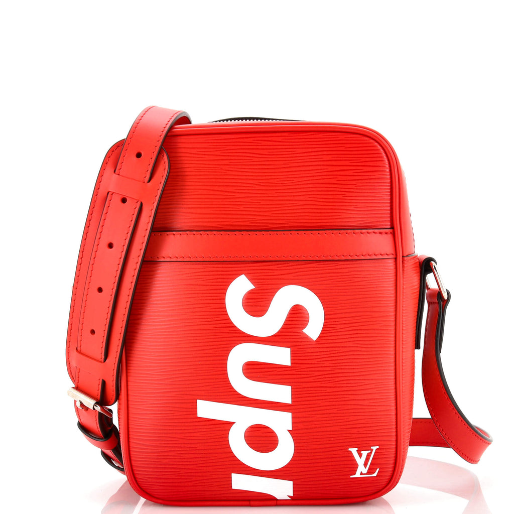 Louis Vuitton x Supreme Brand New LV x Supreme Red Epi Leather Danube PM Bag