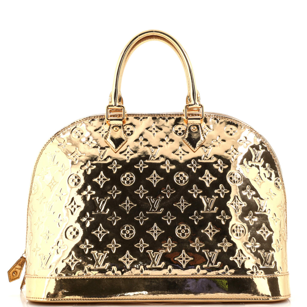Louis Vuitton Alma Handbag Monogram Miroir PVC GM Gold 21881526