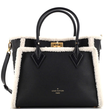 Louis Vuitton On My Side Tote Leather with Shearling MM
