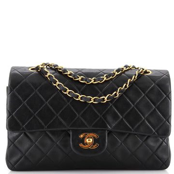 Chanel Vintage Classic Double Flap Bag Quilted Lambskin Medium