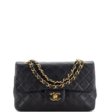 Chanel Vintage Classic Double Flap Bag Quilted Lambskin Small