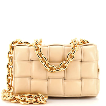Bottega Veneta Cassette Chain Crossbody Bag Padded Maxi Intrecciato Leather