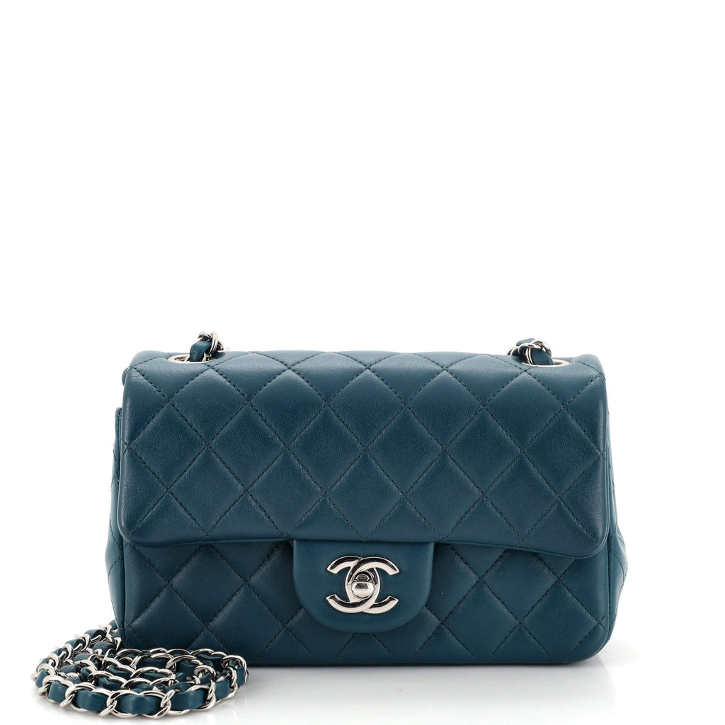 Chanel Classic Flap Bag Quilted Mini Blue