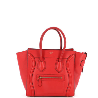 Celine Luggage Bag Grainy Leather Micro