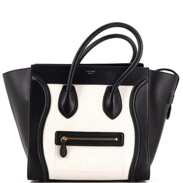 Celine Bicolor Luggage Bag Leather Mini