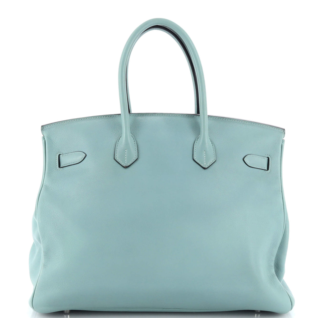 Hermes Birkin Handbag Blue Swift with Palladium Hardware 35 Blue 2188981