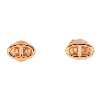 Hermes Chaine d'Ancre Stud Earrings 18K Rose Gold Very Small