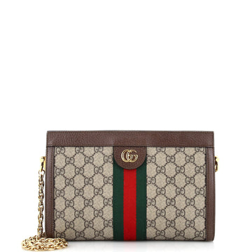 Gucci Ophidia Chain Shoulder Bag GG Coated Canvas Small