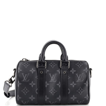Louis Vuitton Keepall Bandouliere Bag Reverse Monogram Eclipse Canvas XS