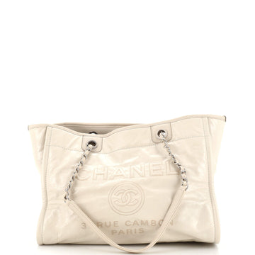 Chanel Deauville Tote Glazed Calfskin Small
