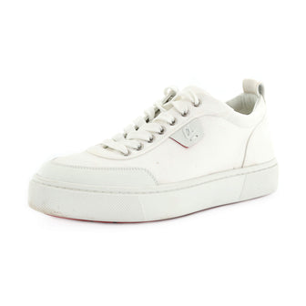 Christian Louboutin Women's Simplerui Flat Sneakers Canvas with Leather