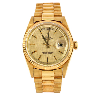 Rolex Oyster Perpetual President Day-Date Automatic Watch Yellow Gold 36