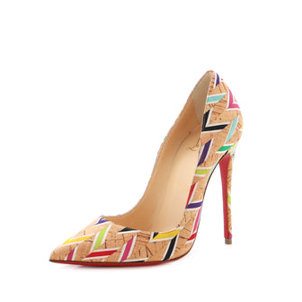 Christian Louboutin Women's Pigalle Follies Pumps Printed Cork 100