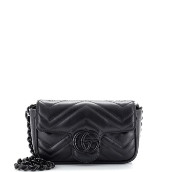 Gucci GG Marmont Flap Belt Bag Matelasse Leather
