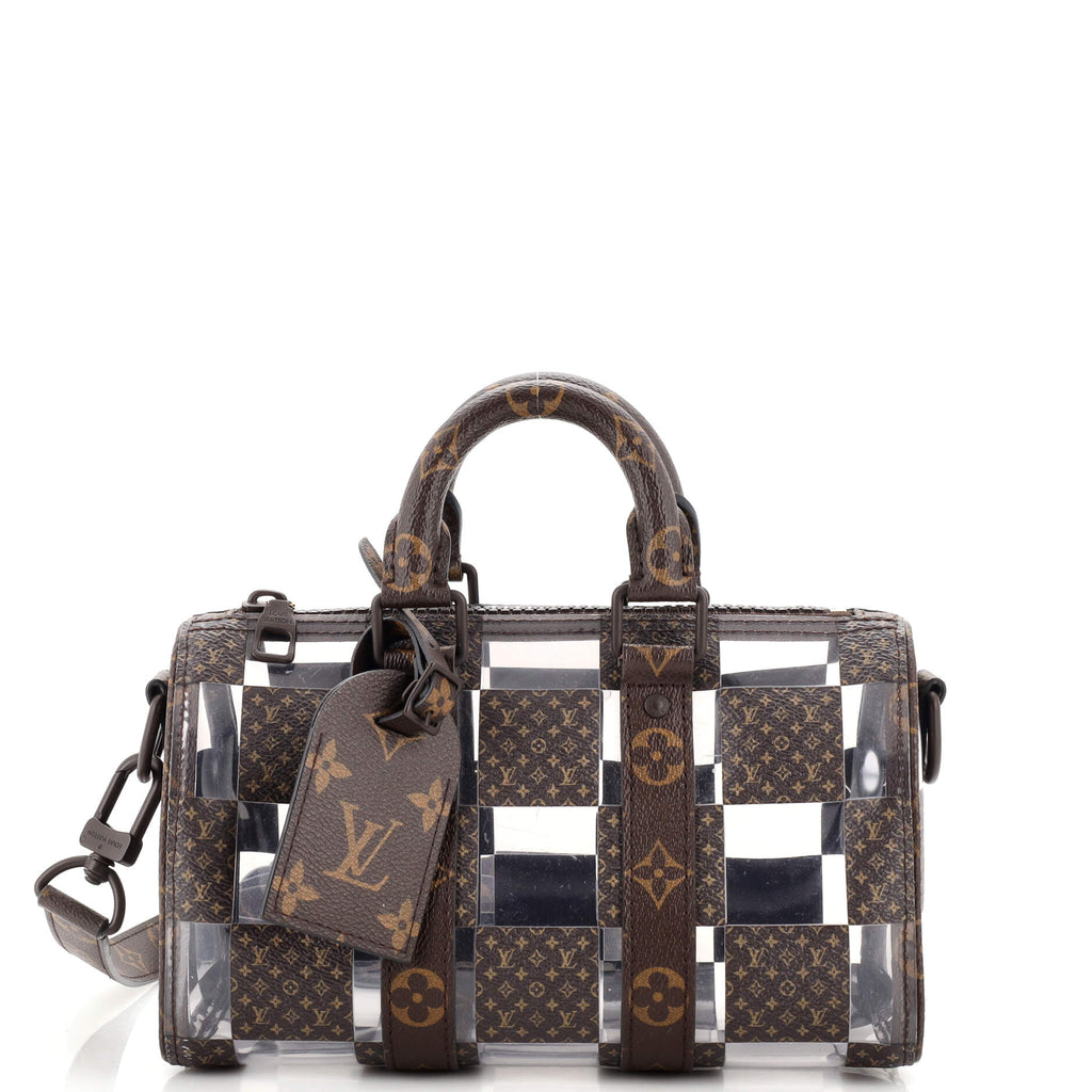 Louis Vuitton Keepall Bandouliere 25 Brown/Clear in Coated Canvas/PVC - US