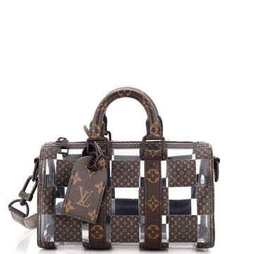 Louis Vuitton Keepall Bandouliere Bag Monogram Chess Coated Canvas and PVC 25