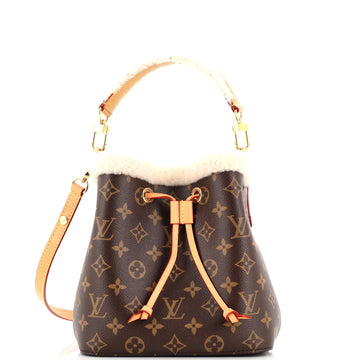 Louis Vuitton NeoNoe Handbag Monogram Canvas with Shearling BB