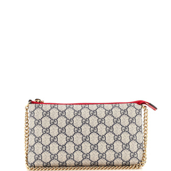 Gucci Chain Wristlet Wallet GG Coated Canvas