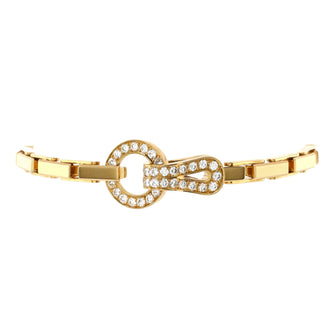 Cartier Agrafe Chain Link Bracelet 18K Yellow Gold and Diamonds