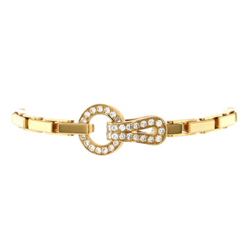 Cartier Agrafe Chain Link Bracelet 18K Yellow Gold and Diamonds