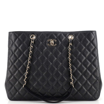 Chanel Classic CC Shopping Tote Quilted Caviar Large