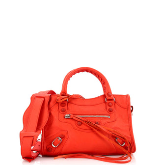 Balenciaga City Rubber Studs Bag Leather Mini