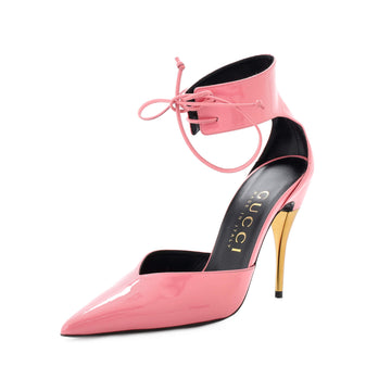 Gucci Women's Laced Up Ankle Cuff Pumps Patent