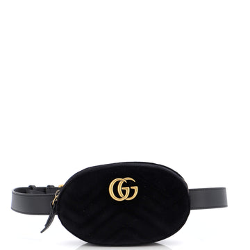 Gucci GG Marmont Belt Bag Matelasse Velvet