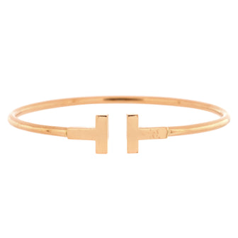 Tiffany & Co. T Wire Bracelet 18K Rose Gold
