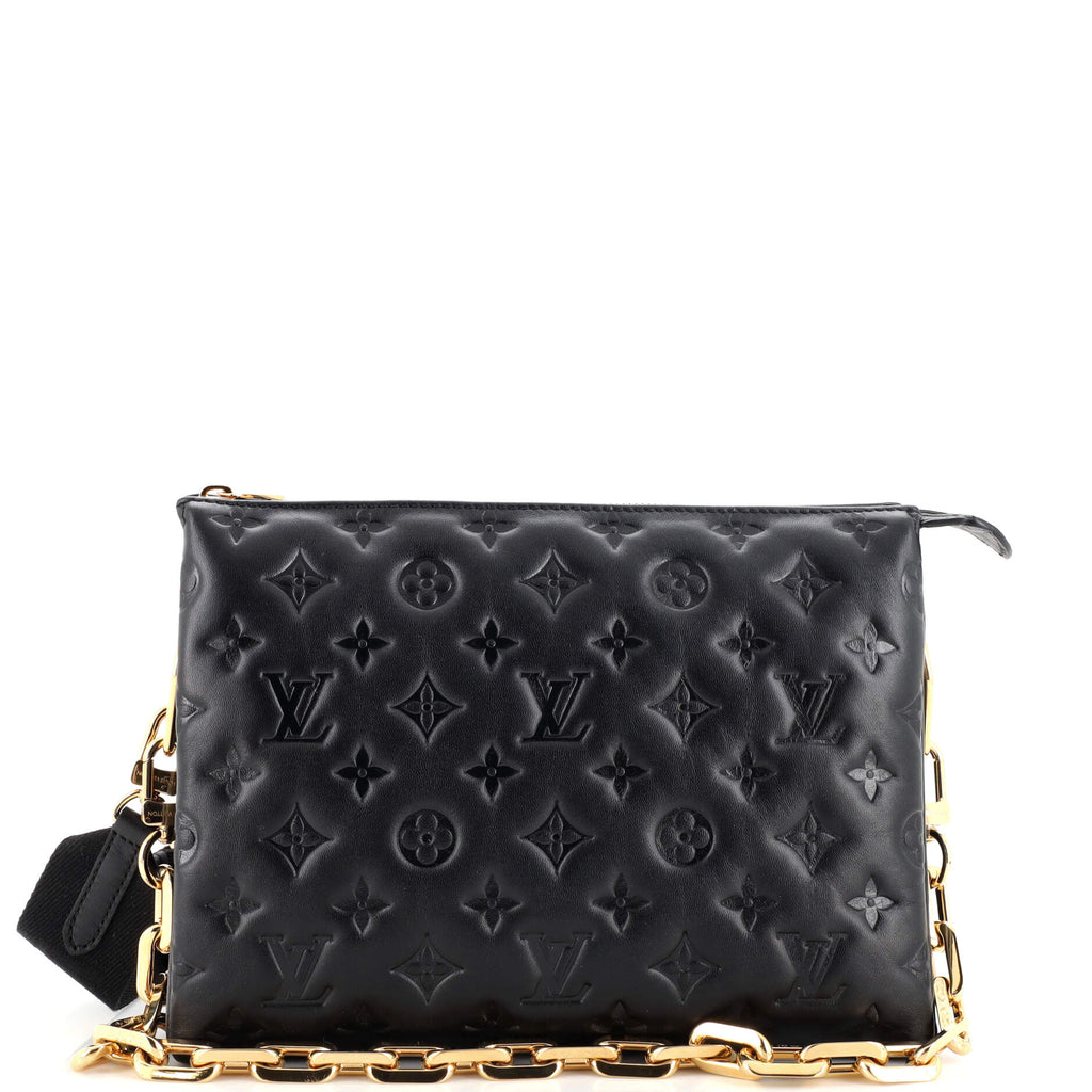 Louis+Vuitton+Coussin+Shoulder+Bag+PM+Black+Leather for sale online