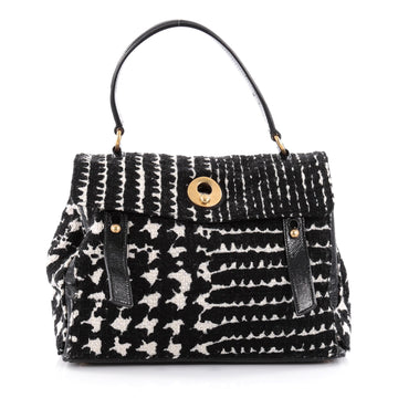 Saint Laurent Muse Two Handbag Tweed Medium Black