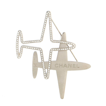 Chanel Airplane Brooch Metal with Crystals