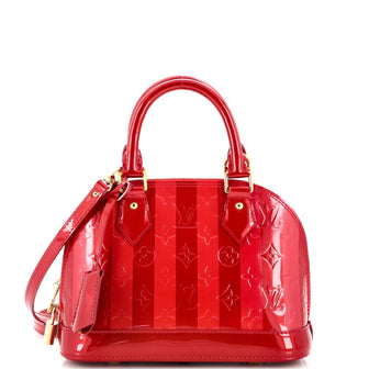 Louis Vuitton Alma Handbag Limited Edition Monogram Vernis Rayures BB
