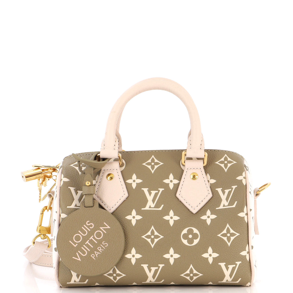Louis Vuitton Speedy Bandouliere Bag Spring in the City Monogram Empreinte  Leather 20 Green 2192175