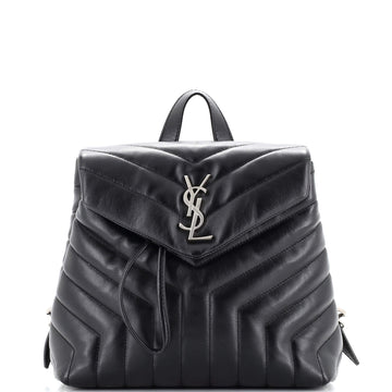 Saint Laurent LouLou Backpack Matelasse Chevron Leather Small