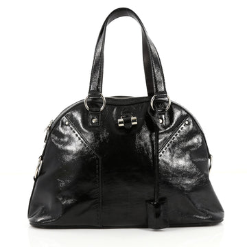 Saint Laurent Muse Shoulder Bag Patent Medium Black 2192401