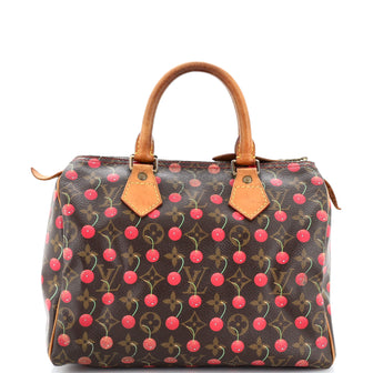 Louis Vuitton Speedy Handbag Limited Edition Monogram Cerises 25