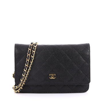 Chanel Wallet on Chain Quilted Caviar Black
