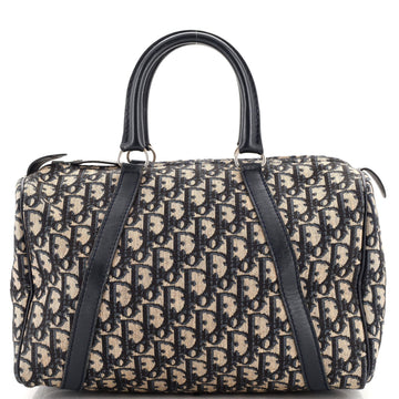 Christian Dior Vintage Trotter Boston Bag Diorissimo Canvas Medium