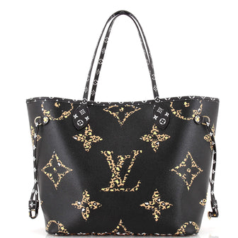 Louis Vuitton Neverfull NM Tote Limited Edition Jungle Monogram Giant MM  Black 8598285