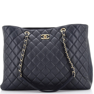 Chanel Classic CC Shopping Tote Quilted Caviar Large