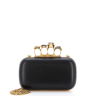 Alexander McQueen Knuckle Box Clutch Leather Small