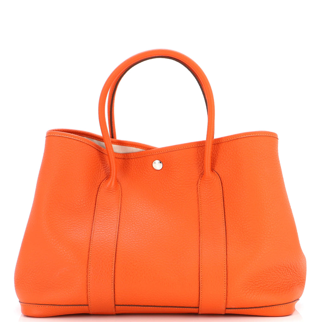 Hermes Garden Party Tote Leather 36 Orange 2194501