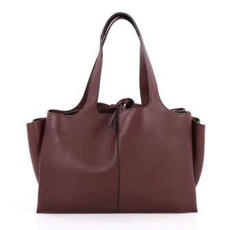 Celine Tri-Fold Shoulder Bag Smooth Calfskin Medium Red 2194601