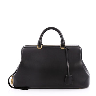 Celine Frame Doctor Bag Leather Medium Black 2194705