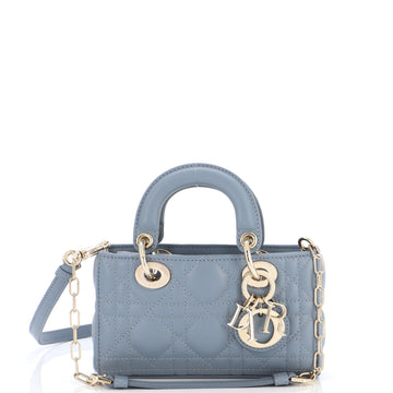 Christian Dior Lady D-Joy Bag Cannage Quilt Lambskin Micro