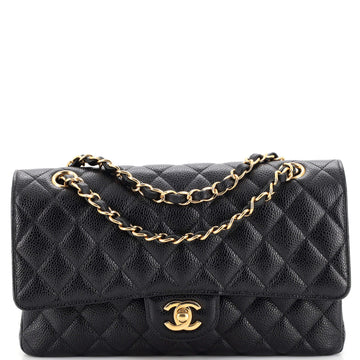 Chanel Classic Double Flap Bag Quilted Caviar Medium