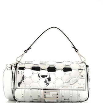 Fendi Baguette NM Bag Mirror Mosaic Leather Medium